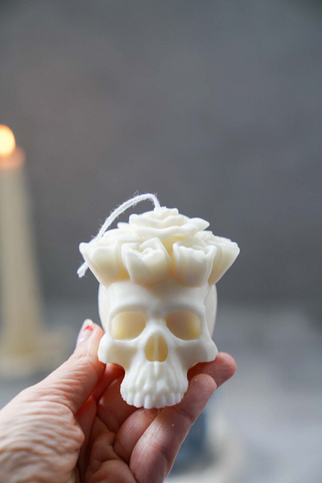 Skull Soy Wax Candle, Skeleton Candle