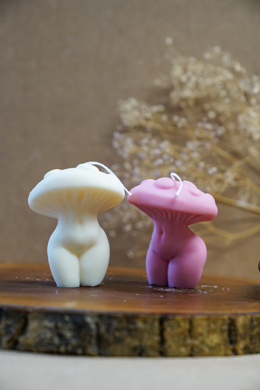 I made these cute mushroom candles! Available in any color and over 20  different scents to choose from :) : r/Candles